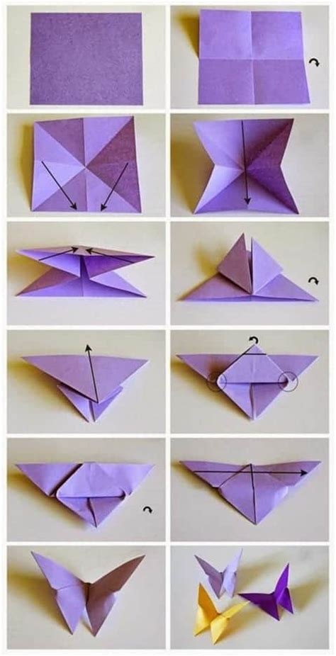 origami borboleta passo a passo